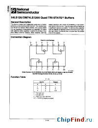 Datasheet DM74LS126A manufacturer National Semiconductor